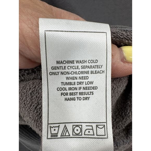 Monrow Gray Crew neck French Terry Sweatshirt with Arm Stripes Size XS - Picture 6 of 6